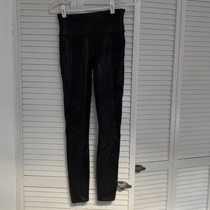 Spanx black faux leather leggings